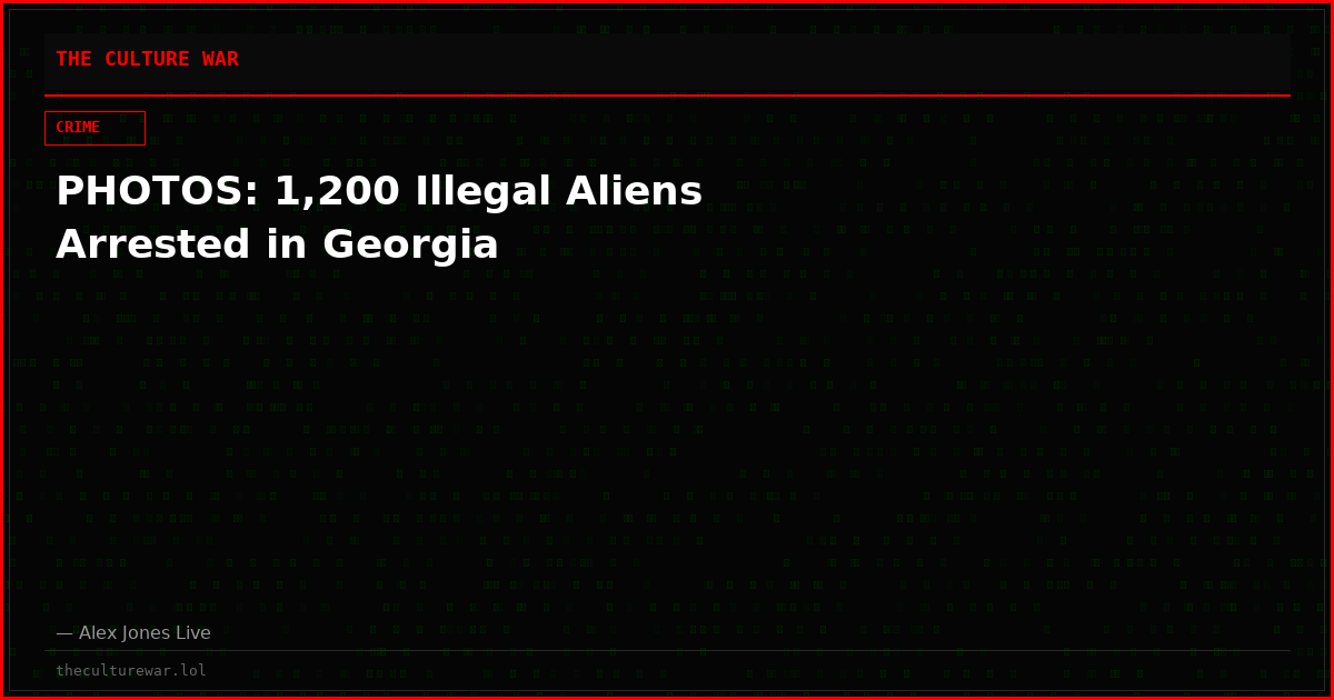 PHOTOS: 1,200 Illegal Aliens Arrested in Georgia