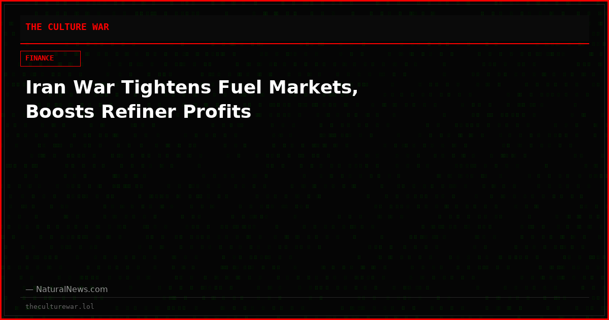 Iran War Tightens Fuel Markets, Boosts Refiner Profits