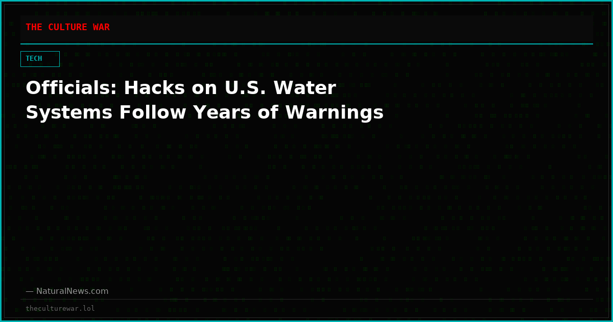 Officials: Hacks on U.S. Water Systems Follow Years of Warnings