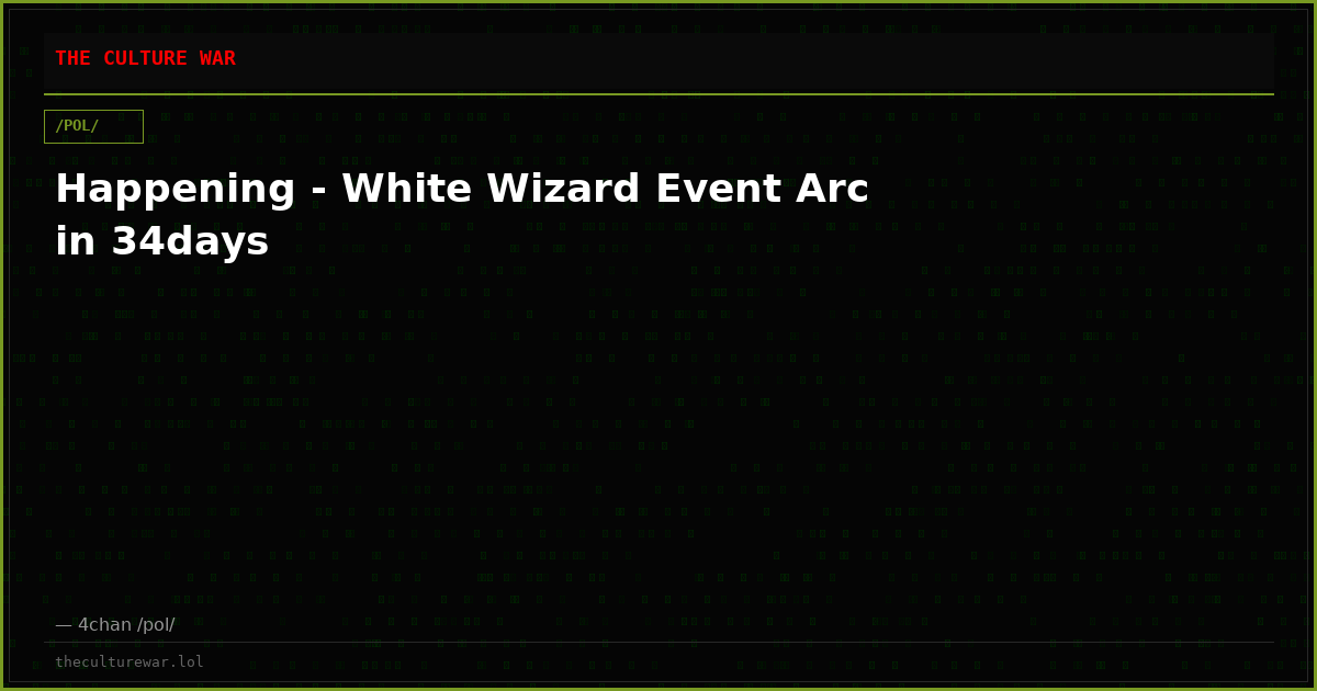 Happening - White Wizard Event Arc in 34days