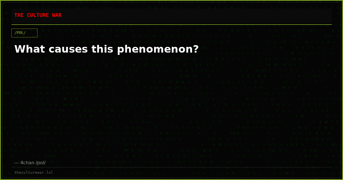 What causes this phenomenon?