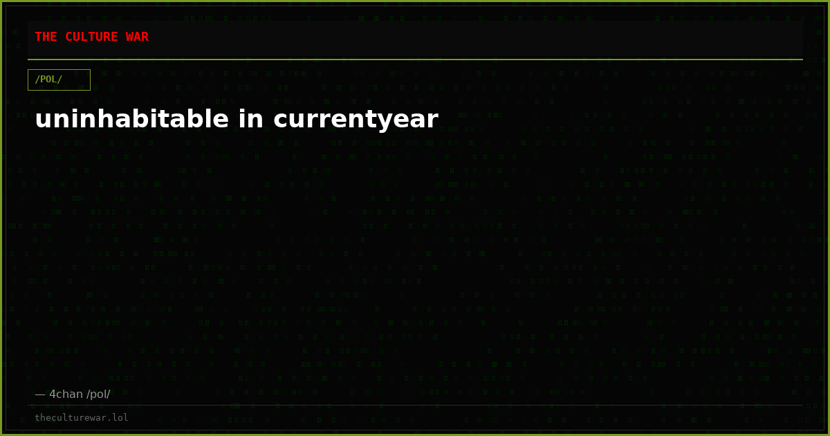 uninhabitable in currentyear