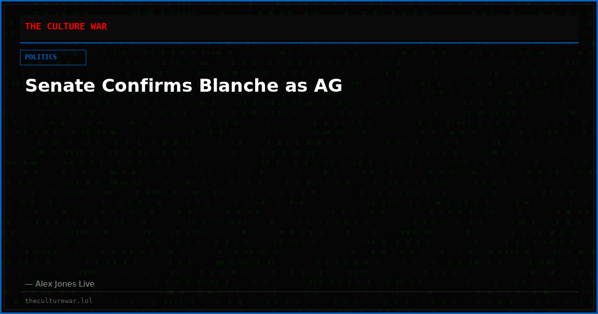 Senate Confirms Blanche as AG
