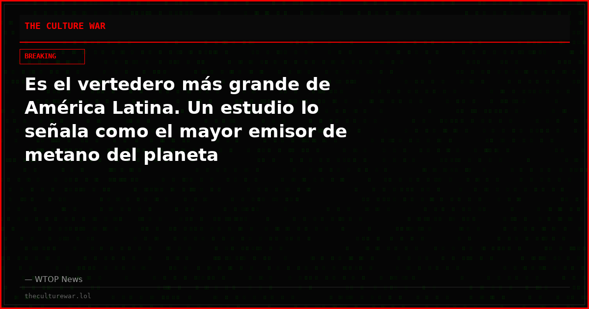 Es el vertedero más grande de América Latina. Un estudio lo señala como el mayor emisor de metano del planeta
