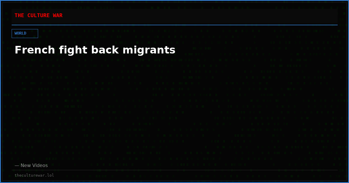 French fight back migrants