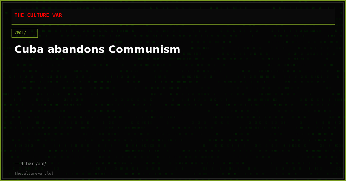 Cuba abandons Communism