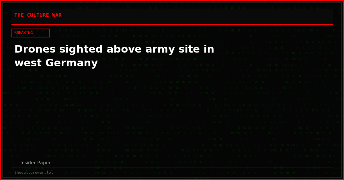 Drones sighted above army site in west Germany