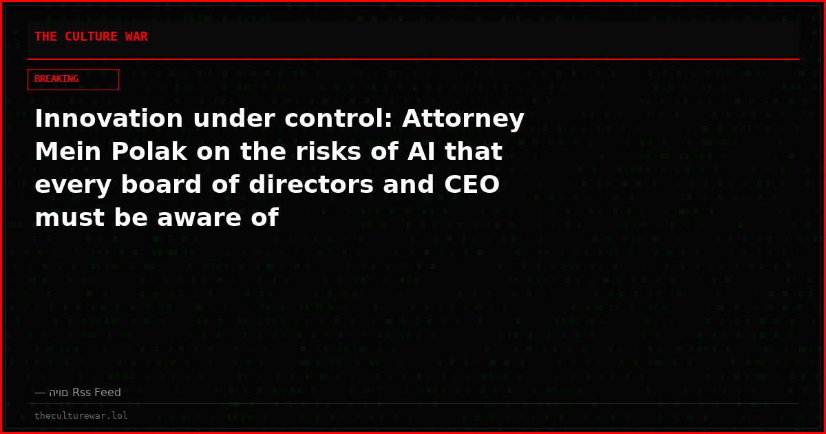 Innovation under control: Attorney Mein Polak on the risks of AI that every board of directors and CEO must be aware of