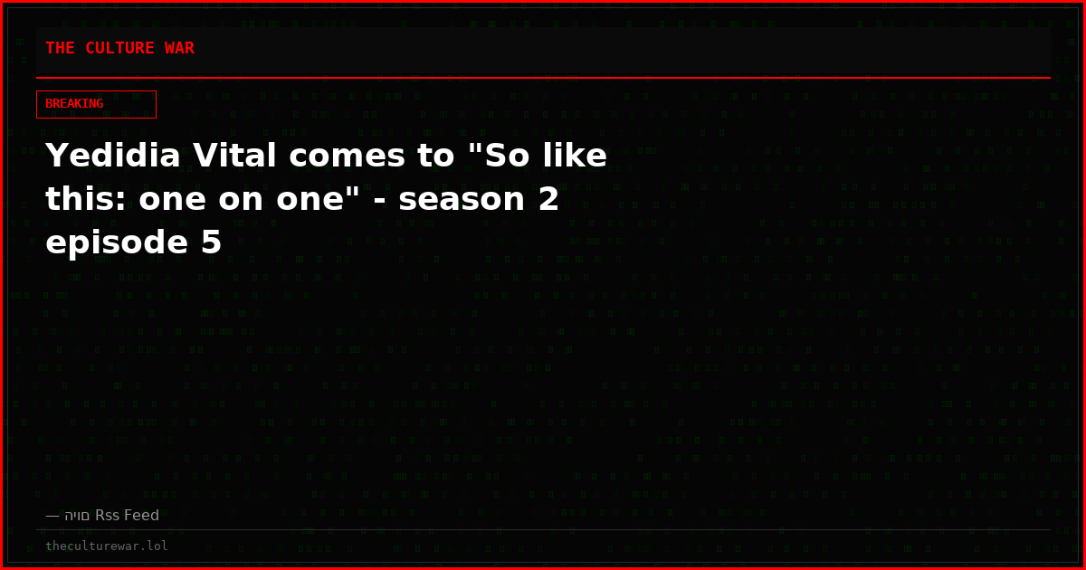 Yedidia Vital comes to "So like this: one on one" - season 2 episode 5