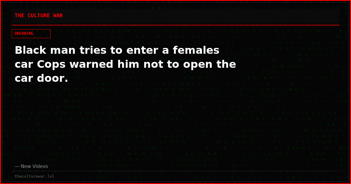 Black man tries to enter a females car Cops warned him not to open the car door.