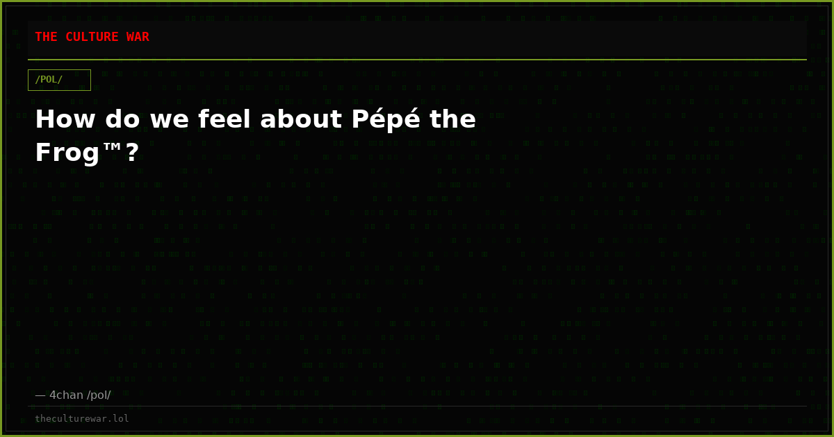 How do we feel about Pépé the Frog™?