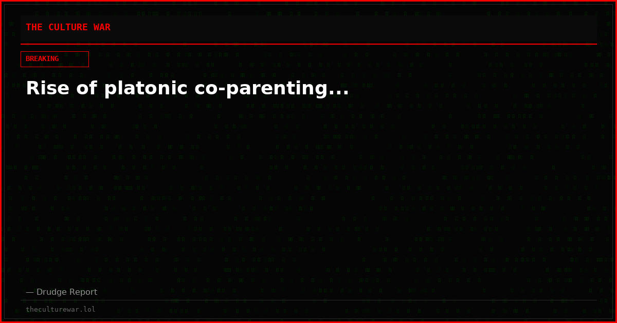 Rise of platonic co-parenting...