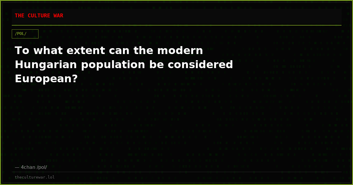To what extent can the modern Hungarian population be considered European?