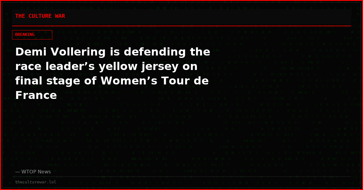 Demi Vollering is defending the race leader’s yellow jersey on final stage of Women’s Tour de France