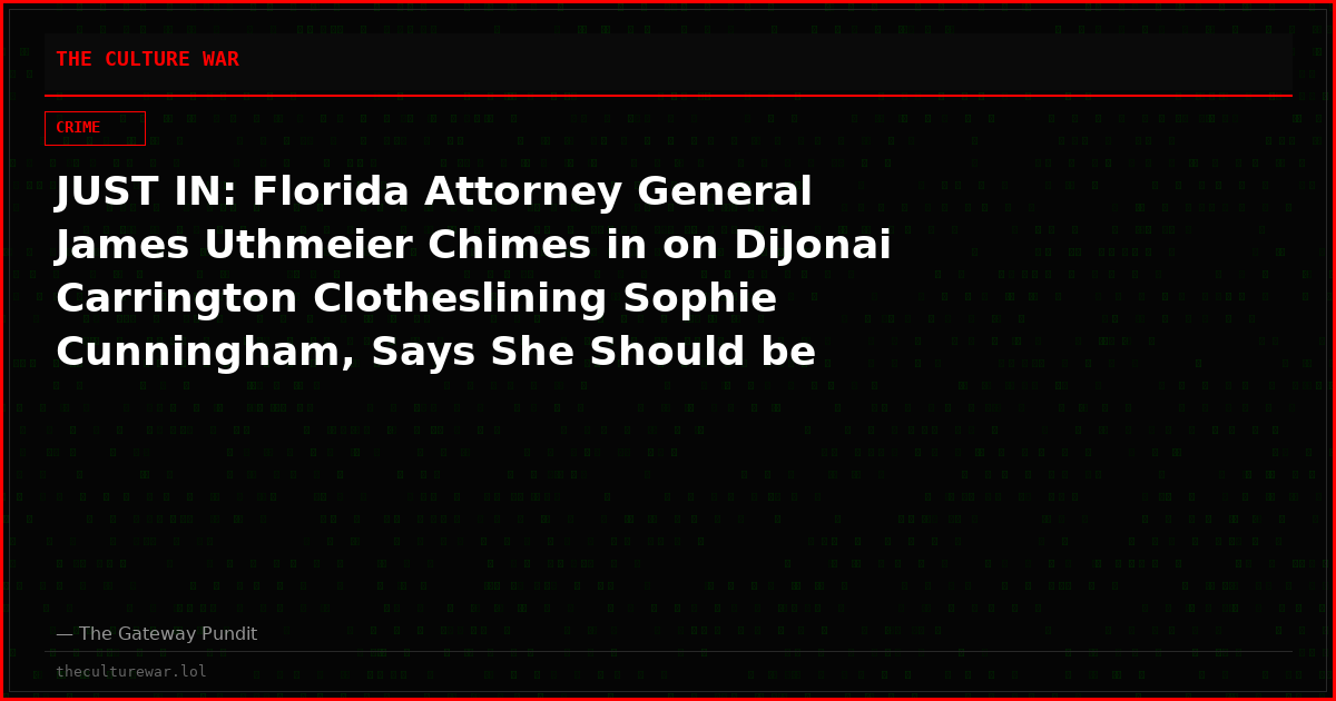 JUST IN: Florida Attorney General James Uthmeier Chimes in on DiJonai Carrington Clotheslining Sophie Cunningham, Says She Should be Charged with Assault