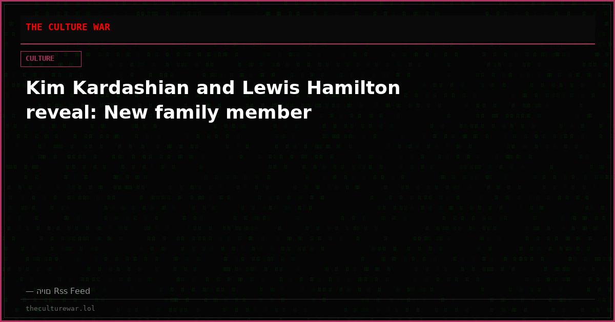 Kim Kardashian and Lewis Hamilton reveal: New family member