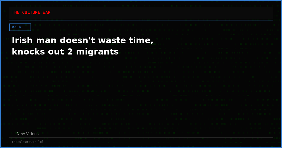 Irish man doesn't waste time, knocks out 2 migrants