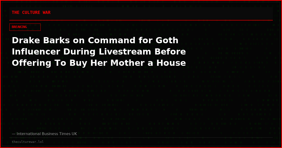 Drake Barks on Command for Goth Influencer During Livestream Before Offering To Buy Her Mother a House