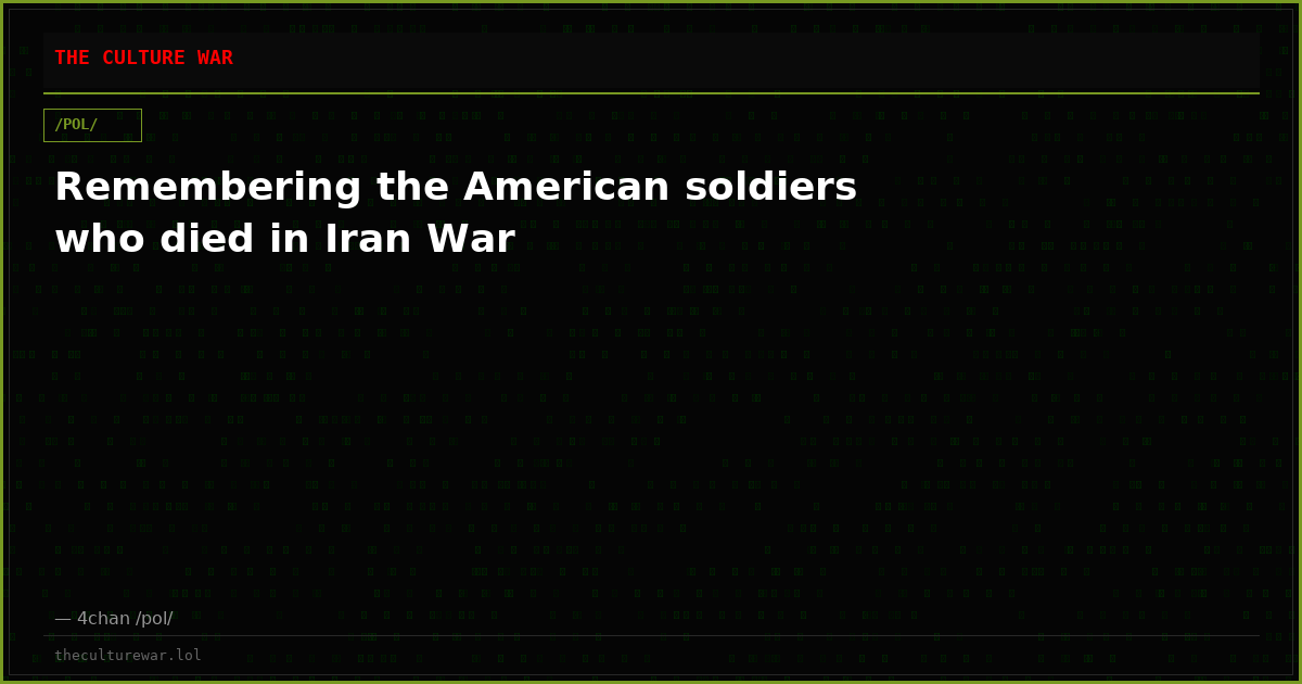 Remembering the American soldiers who died in Iran War