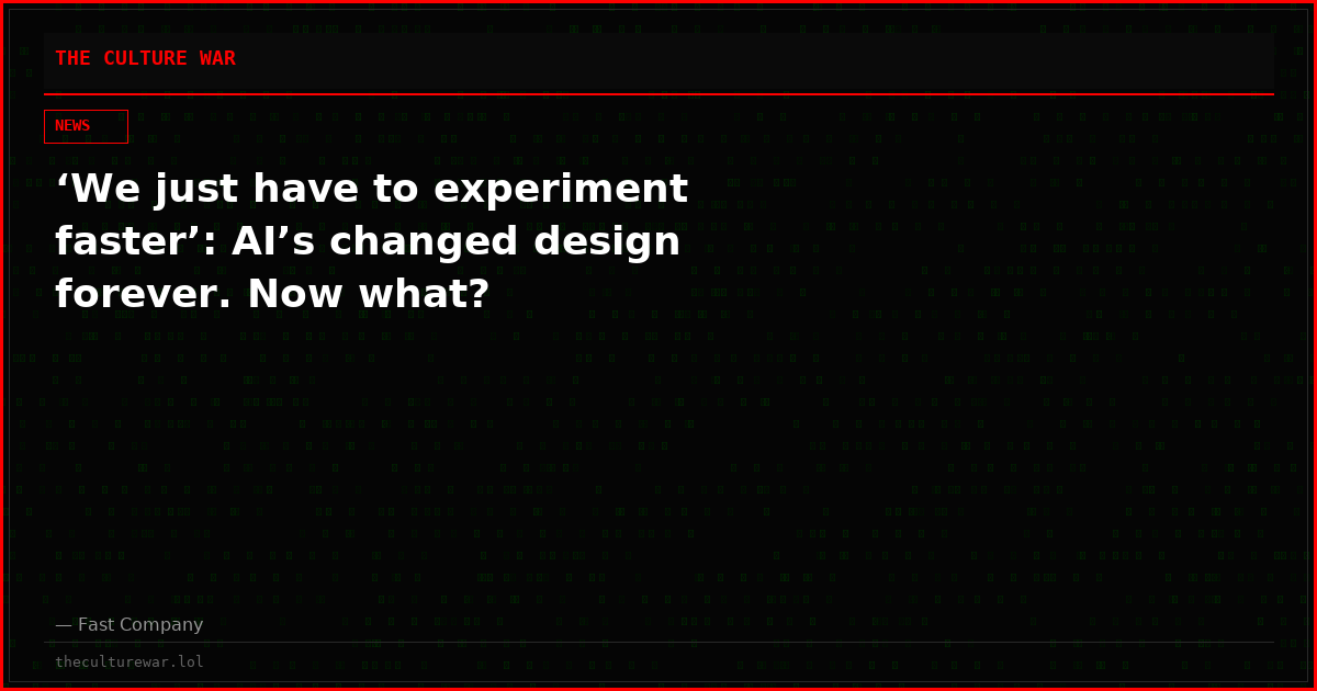 ‘We just have to experiment faster’: AI’s changed design forever. Now what?