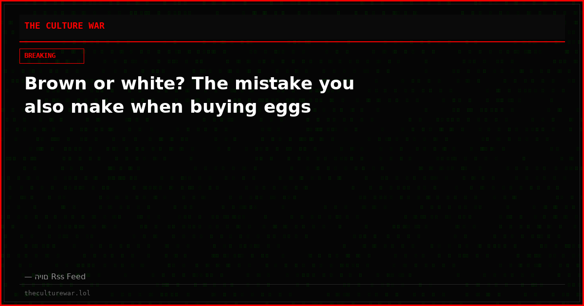 Brown or white? The mistake you also make when buying eggs