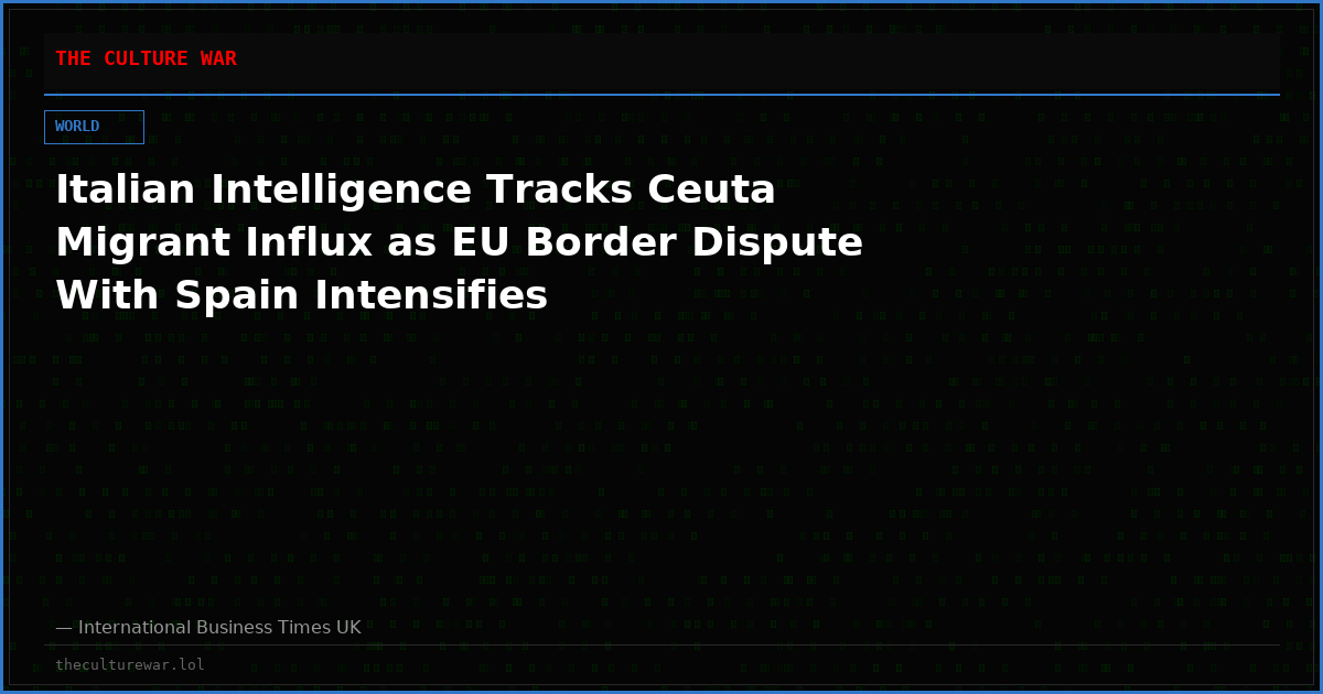 Italian Intelligence Tracks Ceuta Migrant Influx as EU Border Dispute With Spain Intensifies
