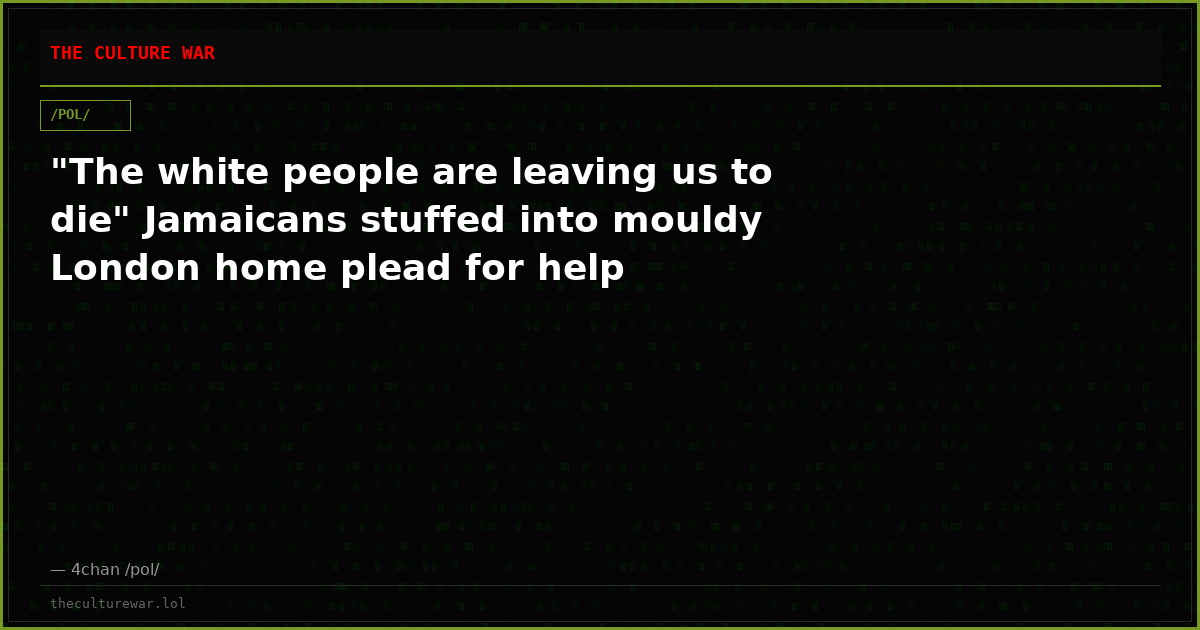 "The white people are leaving us to die" Jamaicans stuffed into mouldy London home plead for help