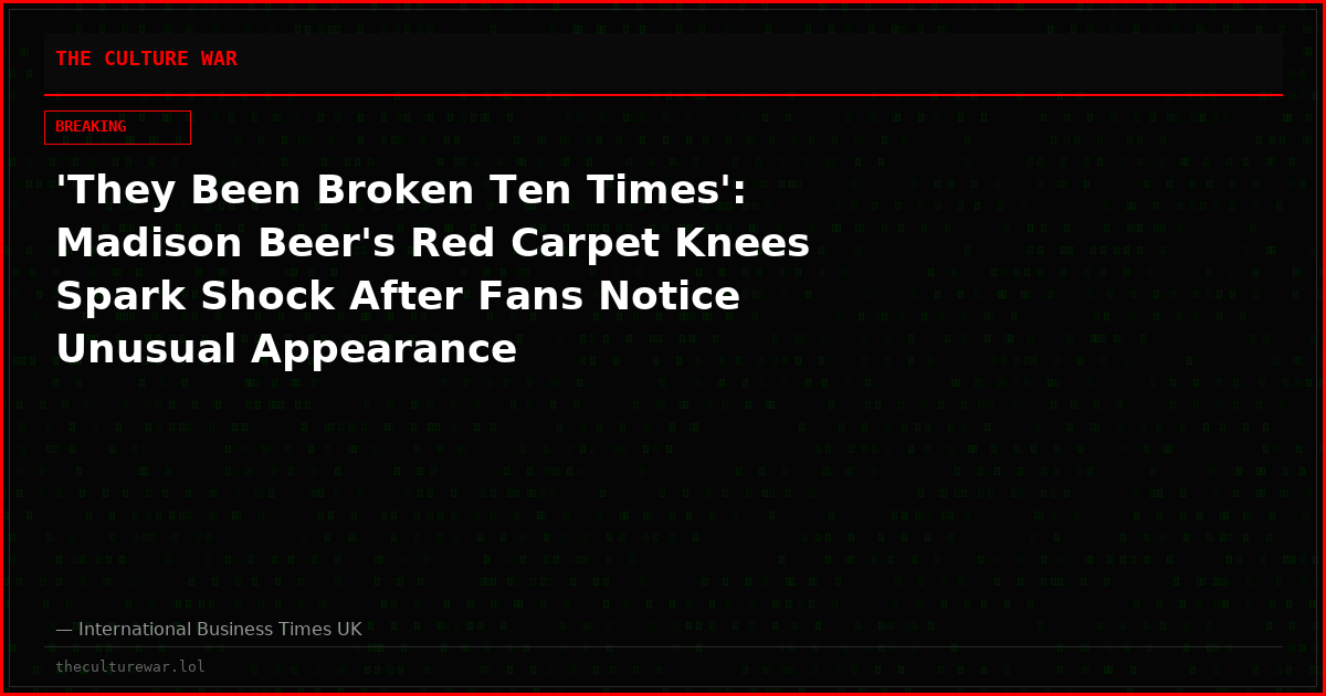 'They Been Broken Ten Times': Madison Beer's Red Carpet Knees Spark Shock After Fans Notice Unusual Appearance