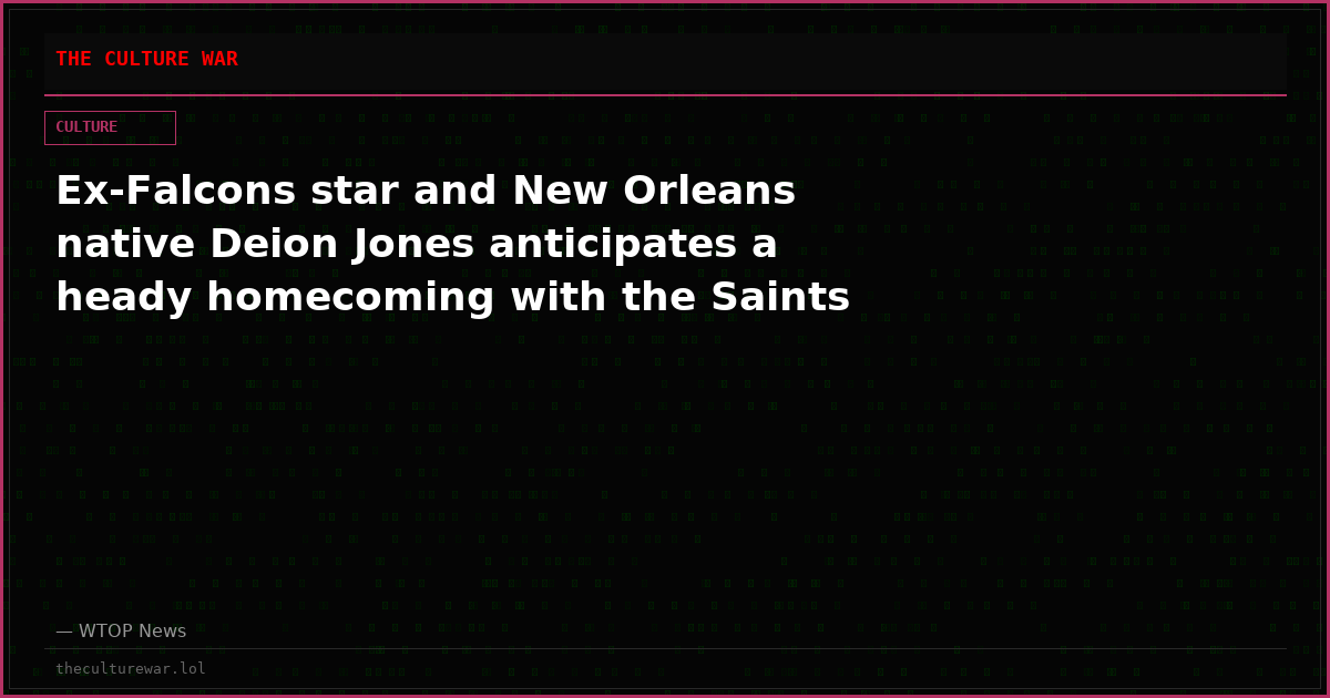 Ex-Falcons star and New Orleans native Deion Jones anticipates a heady homecoming with the Saints