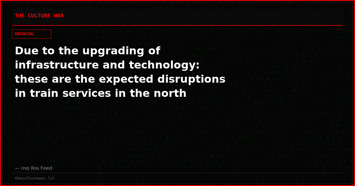Due to the upgrading of infrastructure and technology: these are the expected disruptions in train services in the north