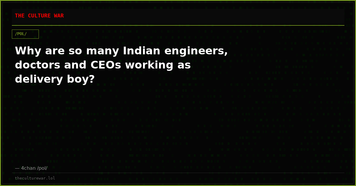 Why are so many Indian engineers, doctors and CEOs working as delivery boy?