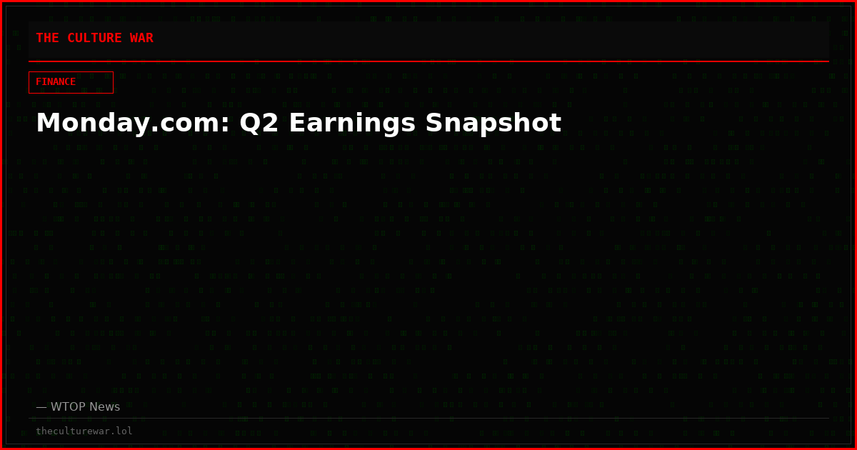 Monday.com: Q2 Earnings Snapshot