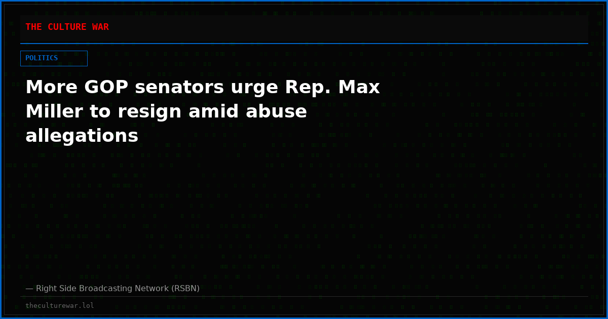 More GOP senators urge Rep. Max Miller to resign amid abuse allegations