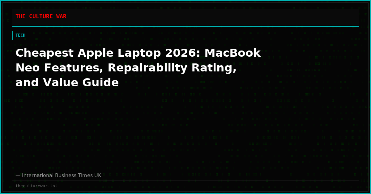 Cheapest Apple Laptop 2026: MacBook Neo Features, Repairability Rating, and Value Guide