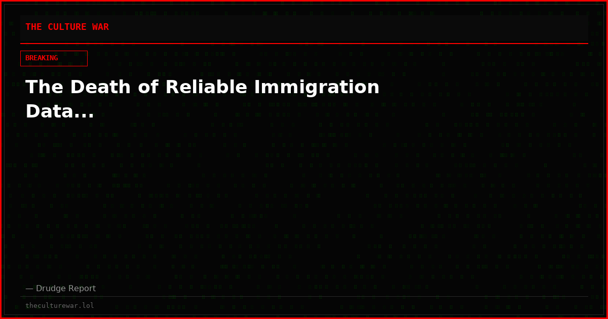 The Death of Reliable Immigration Data...