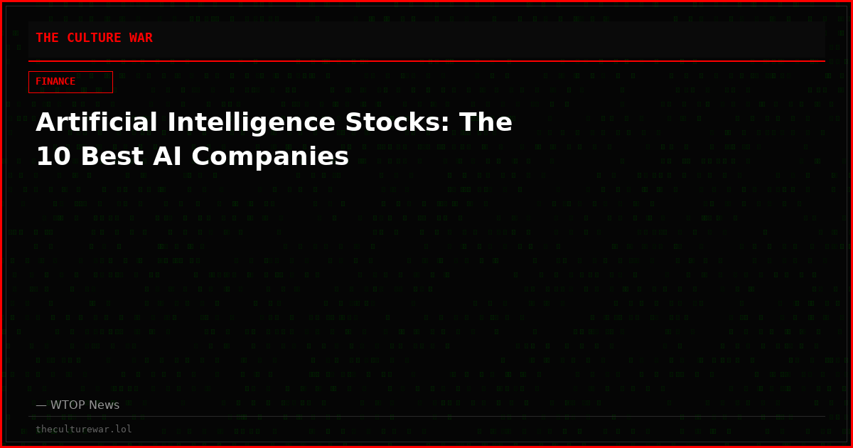 Artificial Intelligence Stocks: The 10 Best AI Companies