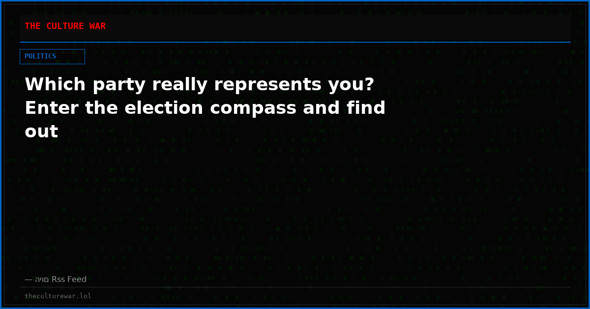 Which party really represents you? Enter the election compass and find out