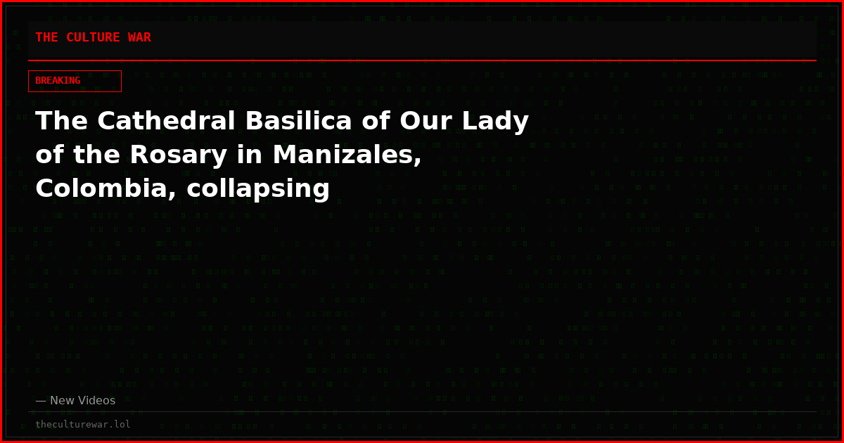 The Cathedral Basilica of Our Lady of the Rosary in Manizales, Colombia, collapsing