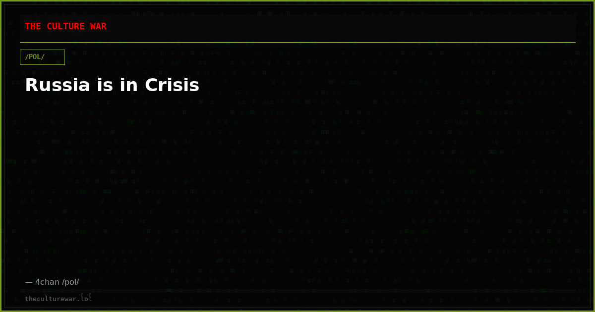Russia is in Crisis