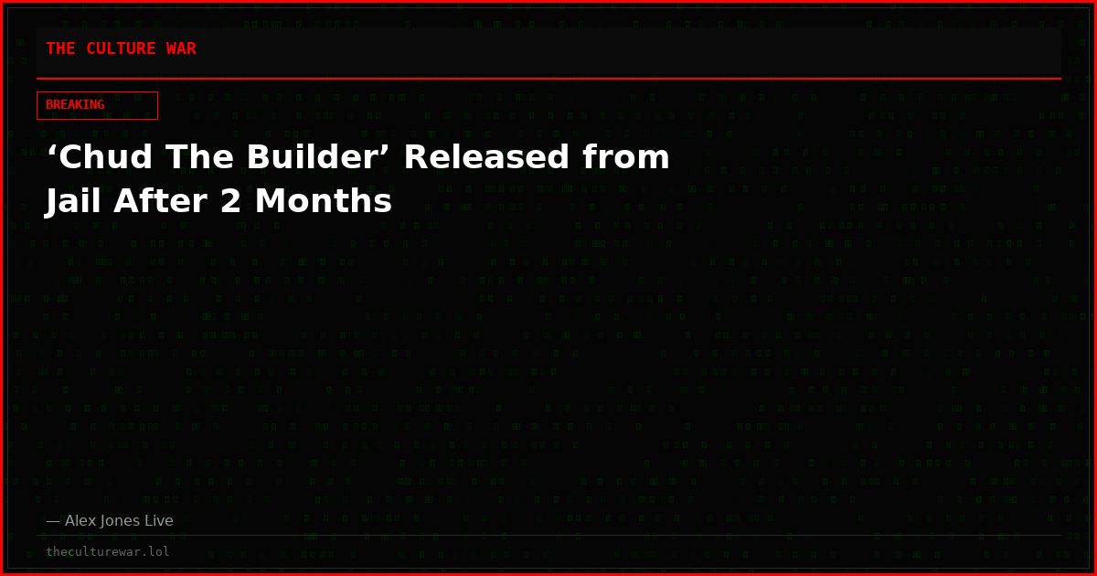 ‘Chud The Builder’ Released from Jail After 2 Months