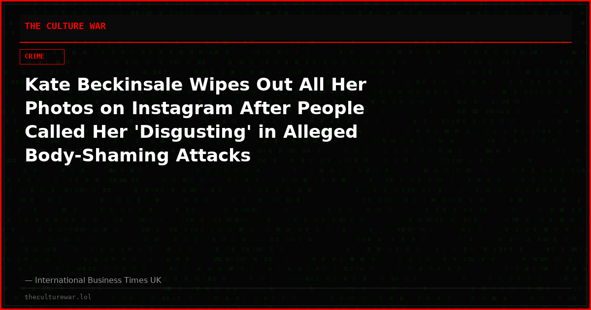 Kate Beckinsale Wipes Out All Her Photos on Instagram After People Called Her 'Disgusting' in Alleged Body-Shaming Attacks
