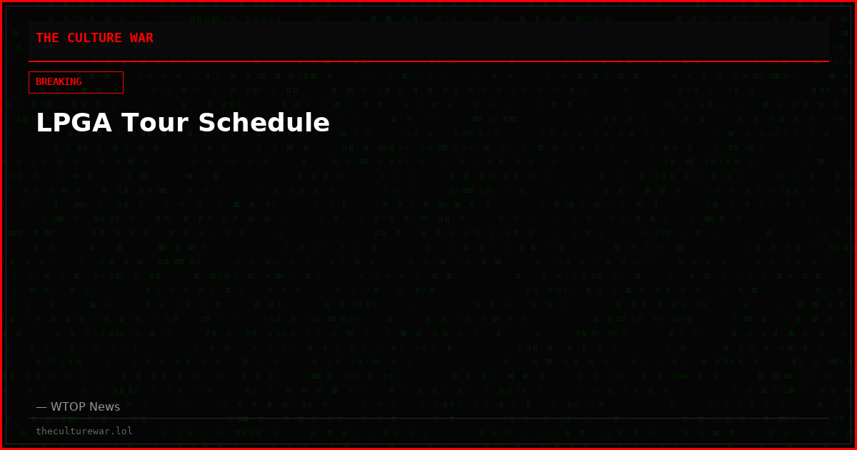 LPGA Tour Schedule
