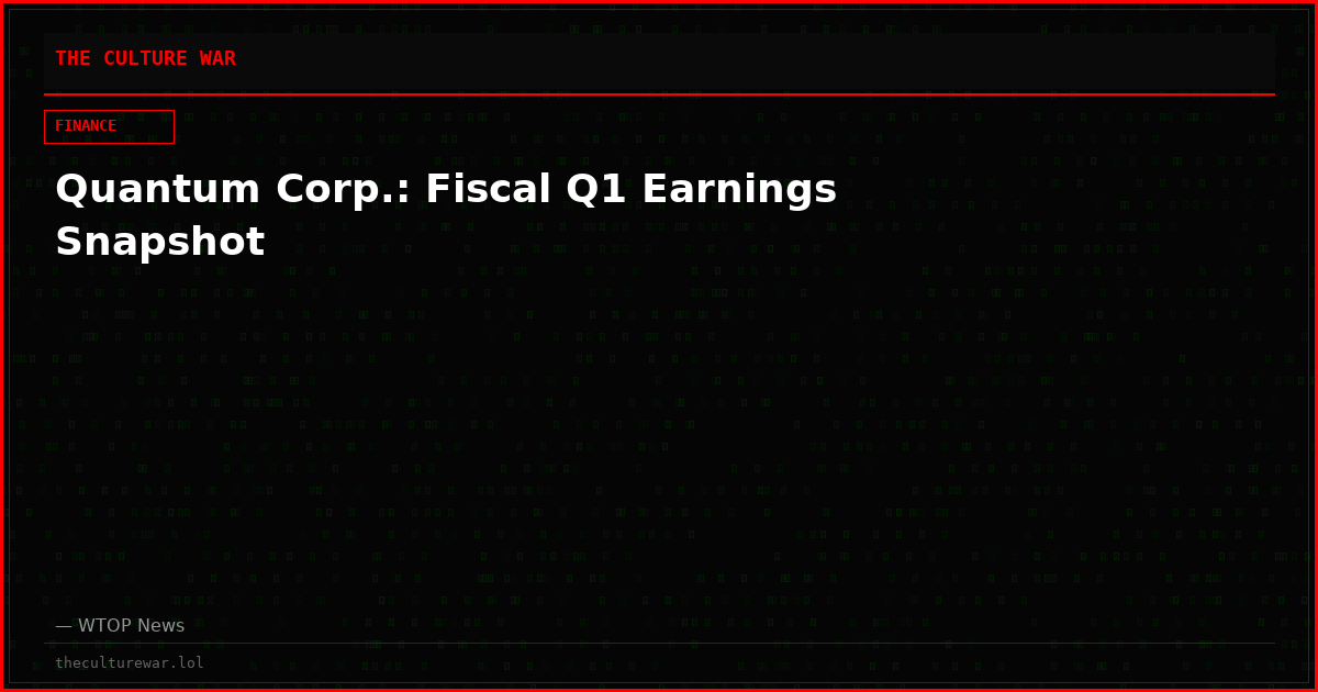 Quantum Corp.: Fiscal Q1 Earnings Snapshot