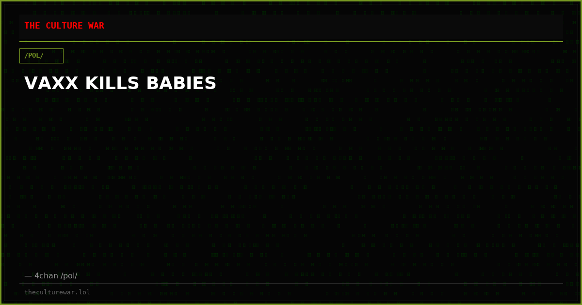 VAXX KILLS BABIES