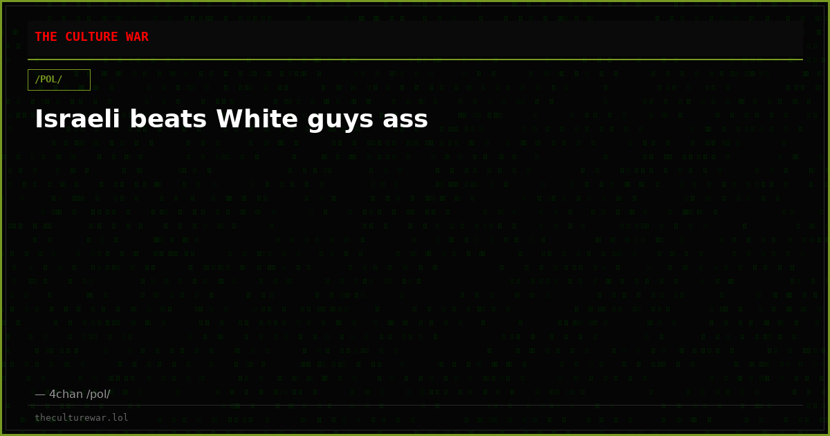 Israeli beats White guys ass
