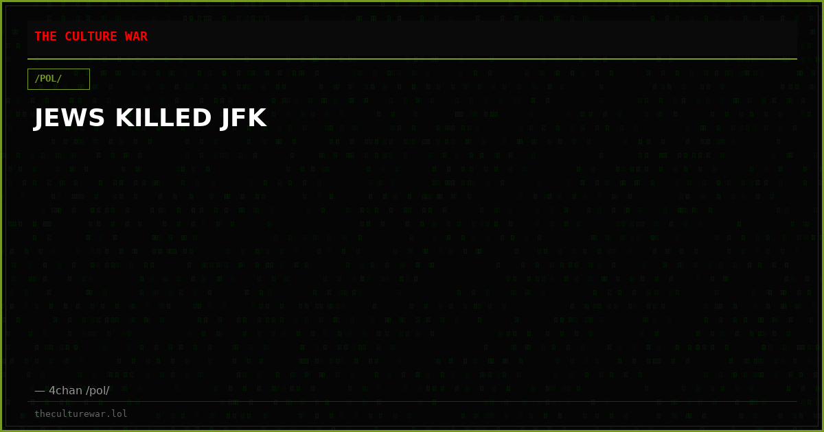 JEWS KILLED JFK