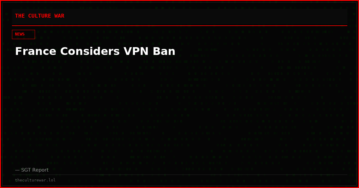 France Considers VPN Ban