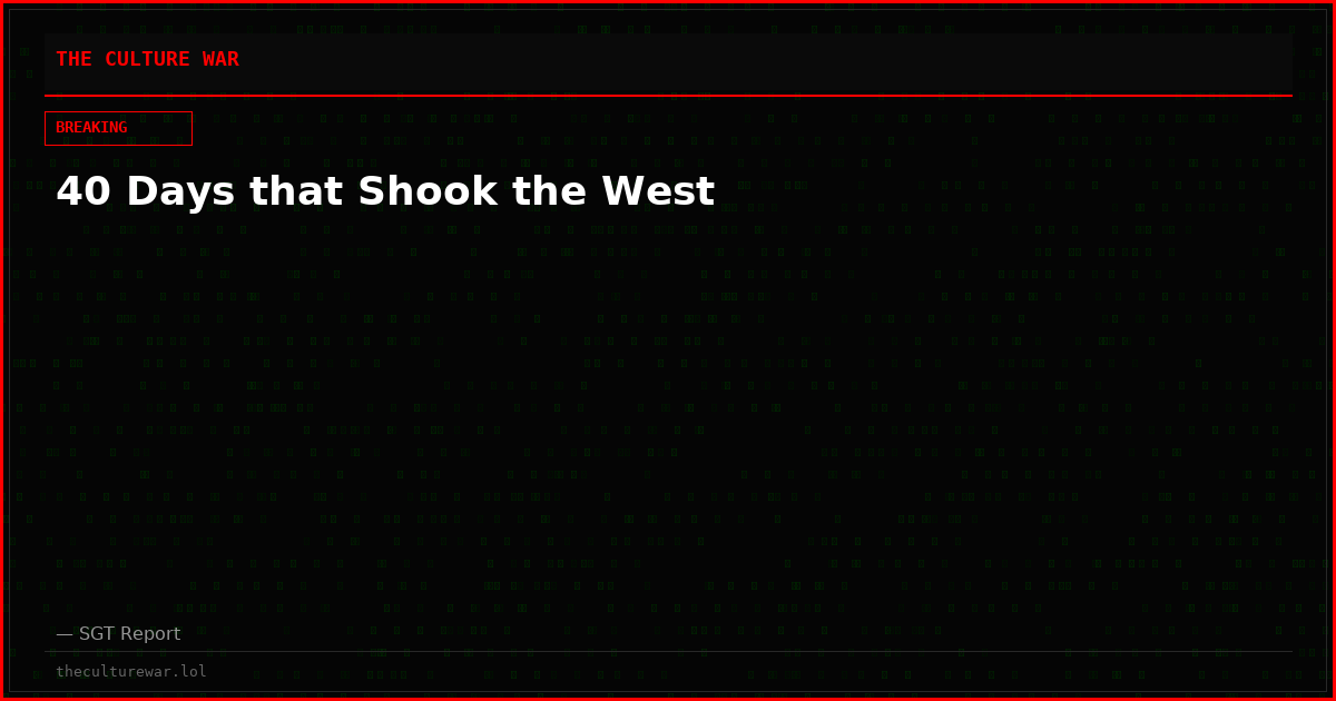 40 Days that Shook the West