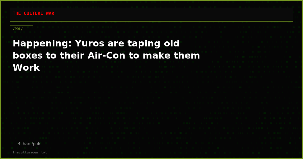 Happening: Yuros are taping old boxes to their Air-Con to make them Work