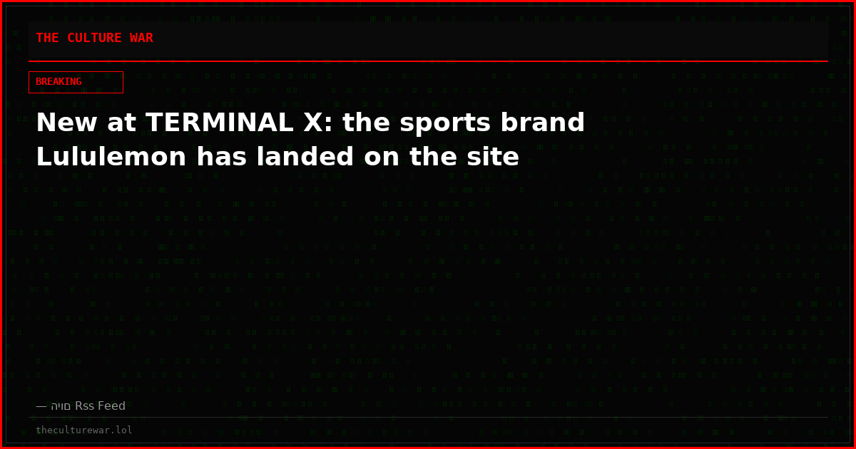 New at TERMINAL X: the sports brand Lululemon has landed on the site